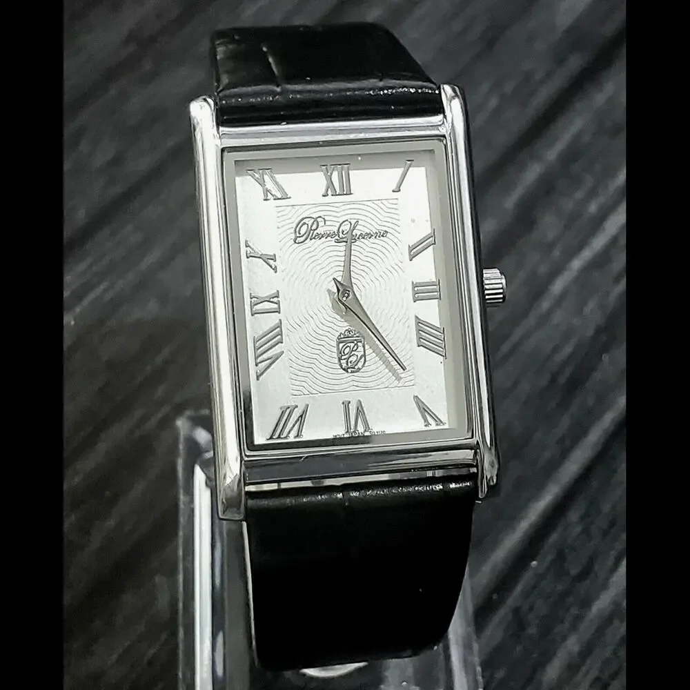 Pierre Lucerne SQ Mens Tank Watch Wave‎ Roman Dial